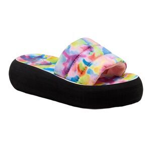 Rocket Dog Womens/Ladies Splash Loyal Tie Dye Sliders / Pink/Multicolored